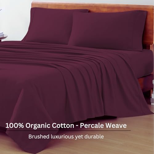 LANE LINEN King Sheets 100% Organic Cotton 4pc Percale Soft - Image 3