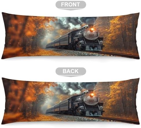 Vintage Train Body Pillow Cover Steam Train Pillowcase - Image 3