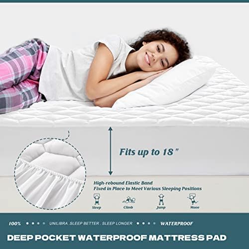 UNILIBRA Queen Mattress Protector Waterproof, Deep Pocket Mattress Pad Cover Up - Image 5