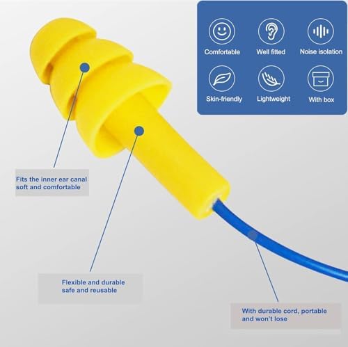 Ear Plugs for Swimming, Sleeping Noise Cancelling, Reusable Silicone Earplugs - Image 7