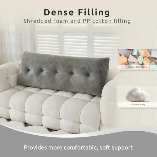 Zelladorra Headboard Pillow Queen, Triangular Wedge Pillow Headboard - Image 3
