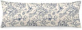 Blue Floral Body Pillow Cover Vintage Pillowcase by Unknown