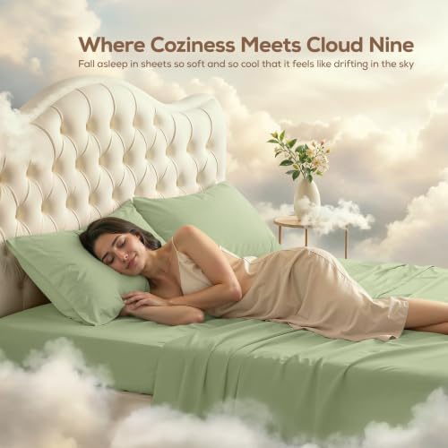 California King Sheets Set, 4 Pieces 16" Deep Pocket Bed Sheets - Image 4