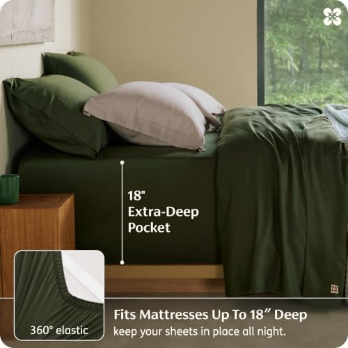Bedsure PureWoven 100% Viscose Derived from Bamboo, Queen Sheets - Image 6
