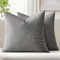 MIULEE Velvet Throw Pillow Covers 22x22 Inch Pack of 2 Grey by MIULEE