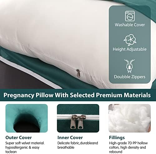 Elover U Shaped Pregnancy Pillow, Full Body Maternity Support - Image 4