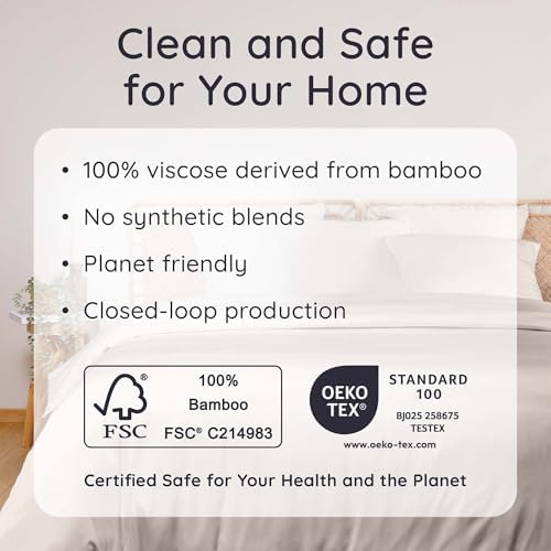 Bambaw 100% Viscose Derived from Bamboo Twin Size Sheets Set – 4-Piece Cooling - Image 7