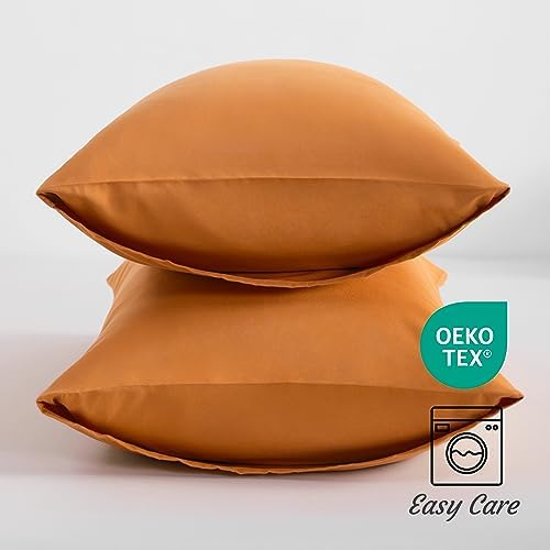 NTBAY Queen Microfiber Pillowcases, Pale Orange - Image 5