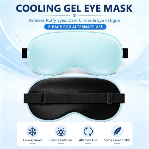 2 Pack Cooling Eye Mask for Puffy Eyes, Migraine Relief - Image 3