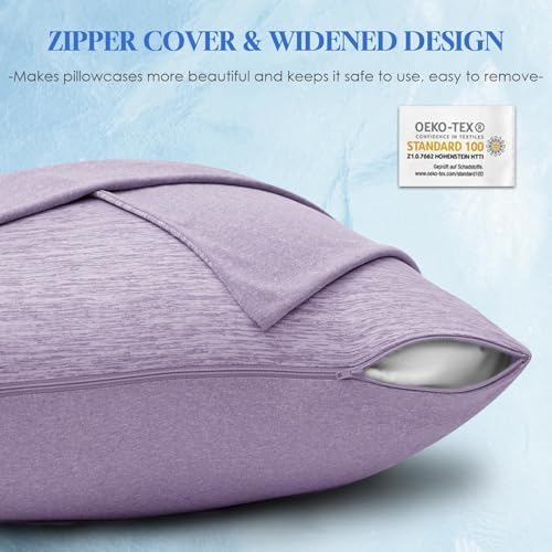 CHOSHOME Cooling Pillow Cases Zipper Pillow Covers Q-Max > 0.45 Zippered - Image 6