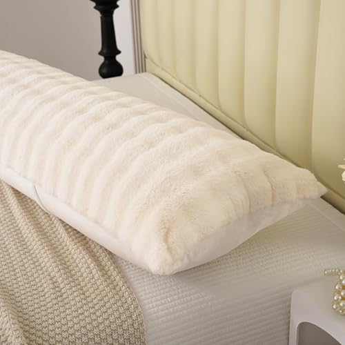 Fluffy Faux Fur Body Pillowcase, Luxury Bubble Waffle Carved Plush Long Size - Image 6
