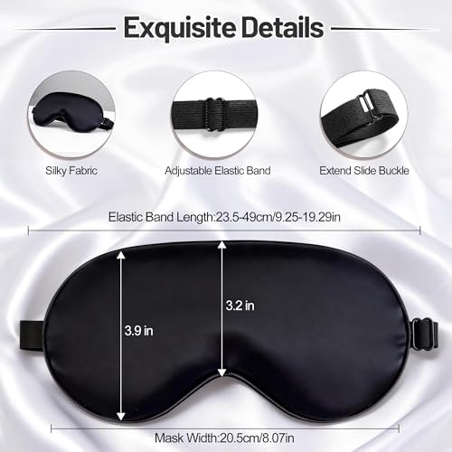 Sleep Mask for Women & Men, Soft Silk Eye Mask - Image 4
