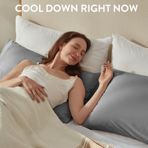 SureFit Washed Ultra-Chill Cooling Pillowcase Set of 2, King Size - Image 6