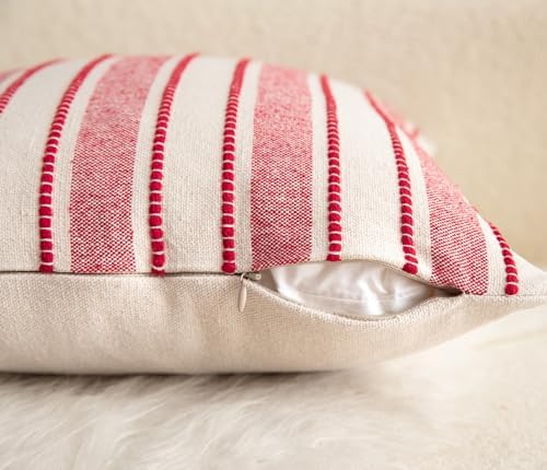 Cethom Christmas Pillow Covers, Boho Textured Red Pillow Case, Pillow Covers 20 - Image 4