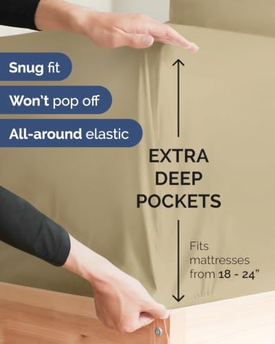 CGK Linens 2 Pack Extra Deep Cal King Fitted Sheets - Image 2