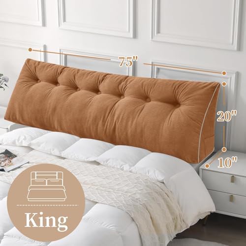 Sasttie Headboard Pillow King, Wedge Pillow Headboard - Image 5
