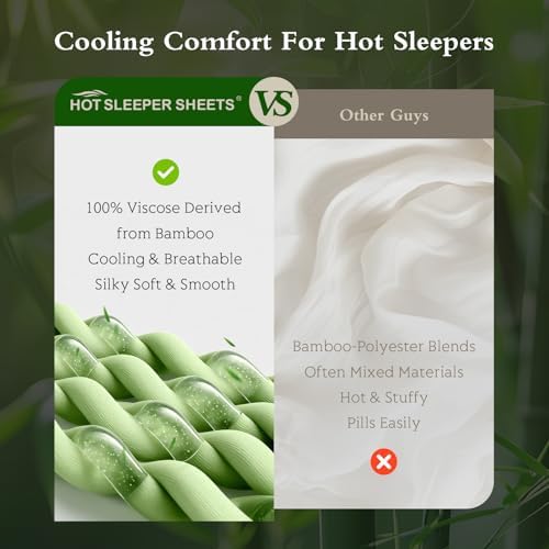 Cooling Pillowcases Standard Size Set of 2, Viscose Derived from Bamboo - Image 2