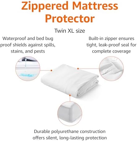 Amazon Basics Zippered Waterproof Mattress Encasement, Twin XL - Image 2