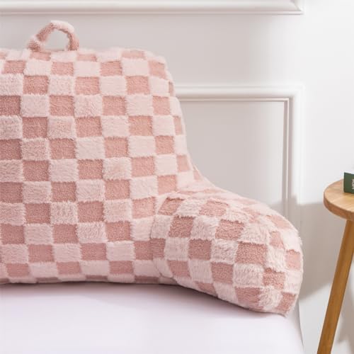 Aimuan Checkered Reading Pillow Bed Rest Wedge Backrest Checkerboard Pillow - Image 6
