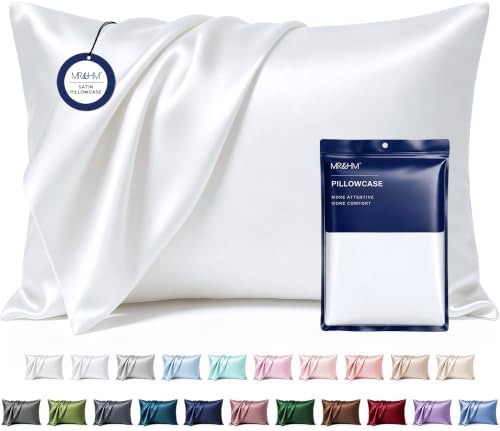 MR&HM Satin Pillowcase 2 Pack, Queen Size 20"x30" by MRHM