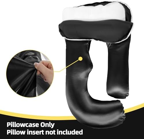 BALAPET Silky Satin Pregnancy Pillow Cover, U Shaped Smooth Maternity Pillow - Image 2