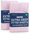 CGK Linens 2 Pack Extra Deep King Fitted Sheets by CGKUnlimited