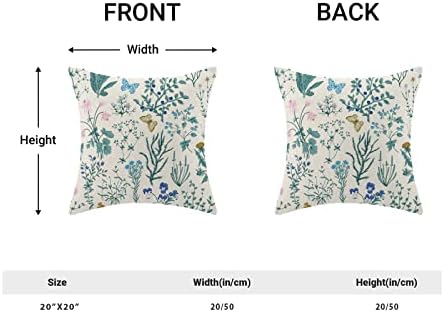 AEIOAE Spring Pillow Covers 20x20 Inch Set of 2, Seasonal Floral Outdoor - Image 4