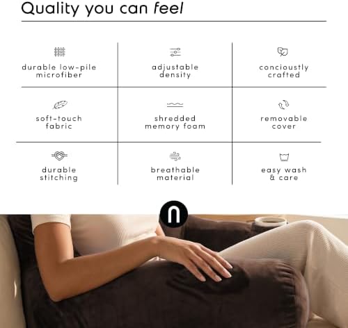 Nestl Reading Pillow for Bed, Back Pillow for Sitting Up in Bed - Image 6