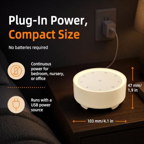 Kipcush White Noise Machine for Sleeping, Baby & Adults, High-Fidelity - Image 6