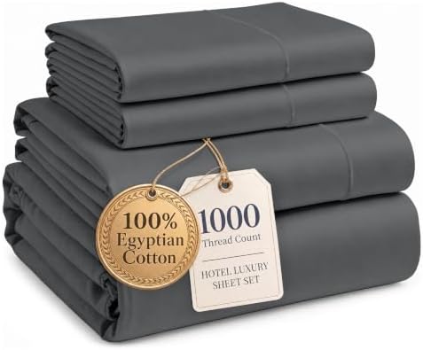LANE LINEN King Size Sheets 100% Egyptian Cotton Sateen by LaneLinen