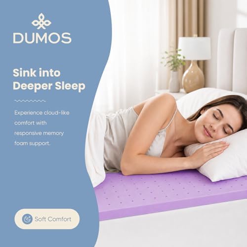 DUMOS 3 Inch Queen Mattress Topper Cooling Gel Ventilated Memory Foam - Image 3