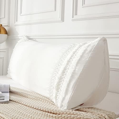 MOVE OVER White Tassel Body Pillow Cover Boho Body Pillow Cover 20x54 Inches - Image 3