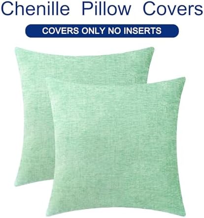 CaliTime Decorative Couch Throw Pillow Covers 22 X 22 Inches Grey Green - Image 6