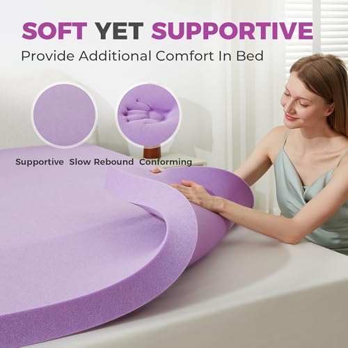 BDEUS 2 Inch Gel Memory Foam Mattress Topper Ventilated Soft Pressure Relieve - Image 5