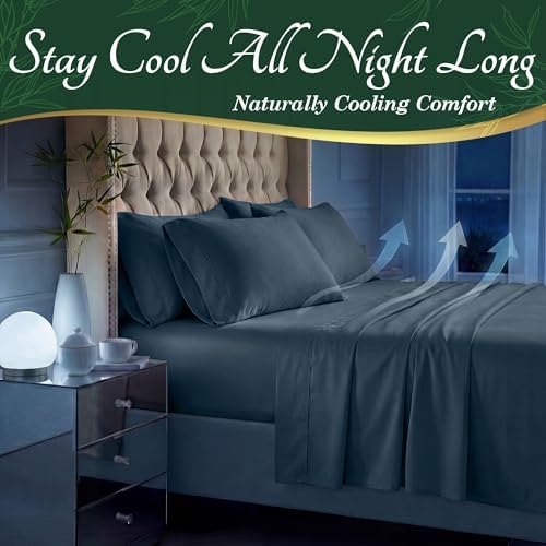 DECOLURE 100% Viscose Derived from Bamboo Sheets Twin Size, Luxury 4 Pc Set - Image 3