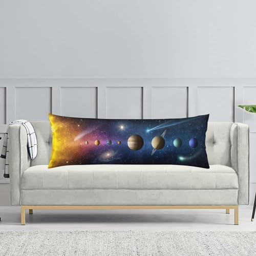 Solar System Body Pillow Cover Outer Space Universe Galaxy Planet Long Pillow - Image 4