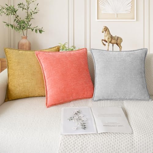 CaliTime Decorative Couch Throw Pillow Covers 26 X 26 Inches Living Coral - Image 5