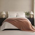 EVERGRACEHOME Chunky Chenille Knit Throw Blanket, Terracotta Clay by EVERGRACE