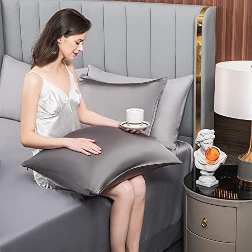 2 Pcs Mulberry Silk Pillowcase for Hair and Skin, Cooling Silk Pillow Case - Image 6