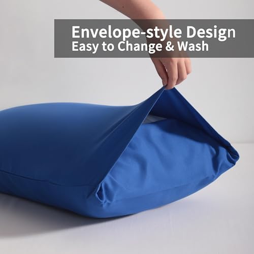 Body Pillow Cases, 2 Pack, 20x54 in, Microfiber, Royal Blue - Image 4