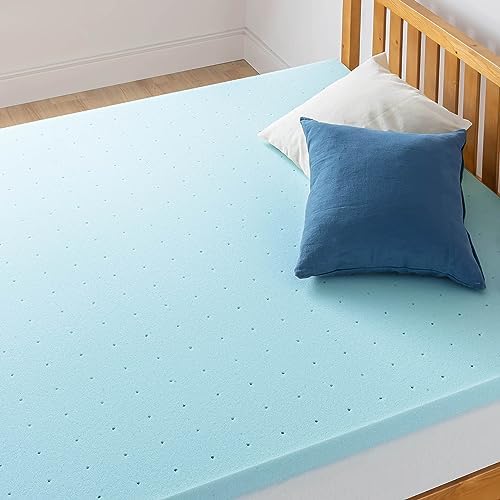 Mellow 2.5 Inch Ventilated Memory Foam Mattress Topper, Cooling Gel Infusion - Image 3