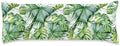 Body Pillow Cover with Zipper, Tropical Leaves Green Jungle Imitation Silk Long by Unknown