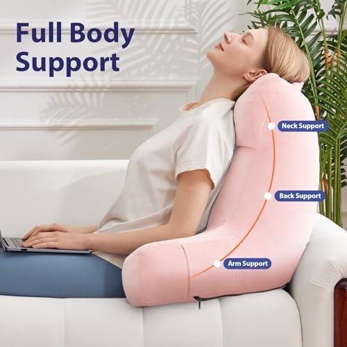 IPYNBAP Back Pillow for Bed Sitting up, Reading Pillow, 24 Inch - Image 6