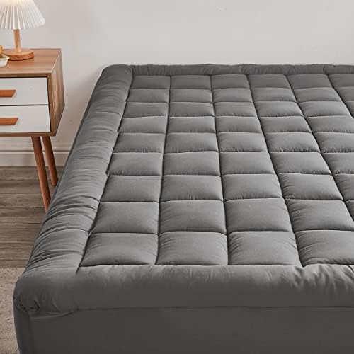Mattress Pad Cover with Stretches to 18” Deep Pocket Fits Up to 8”-21” Cooling by oaskys
