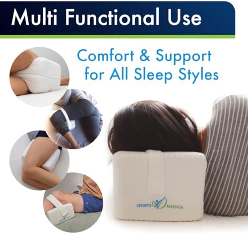 Sports Medica Knee Pillow for Side Sleepers, Memory Foam Leg Pillow Cushion - Image 4