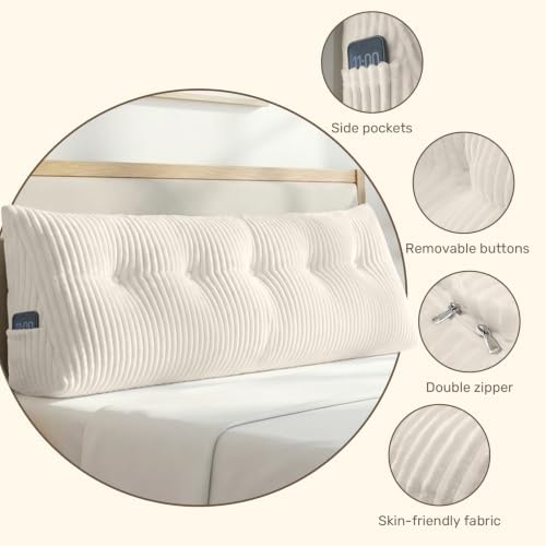 Deodar Headboard Pillow Twin, Wedge Pillows Headboard Triangle Reading - Image 3