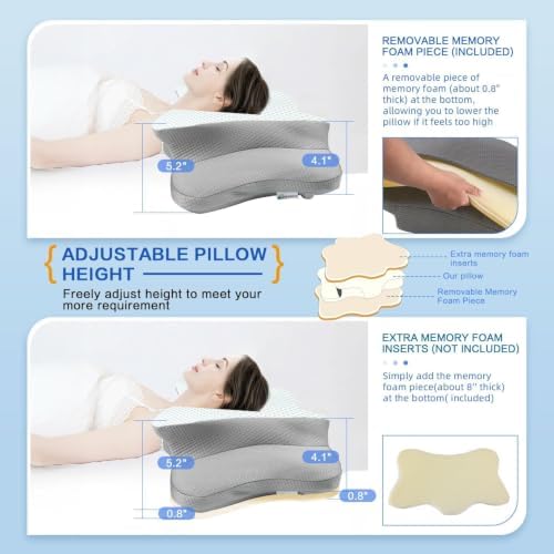 Pain Relief Cervical Pillow for Neck Support, Adjustable Ergonomic Pillow - Image 2