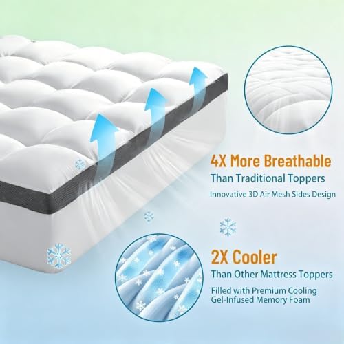 4 Inch Memory Foam King Mattress Topper - Image 3