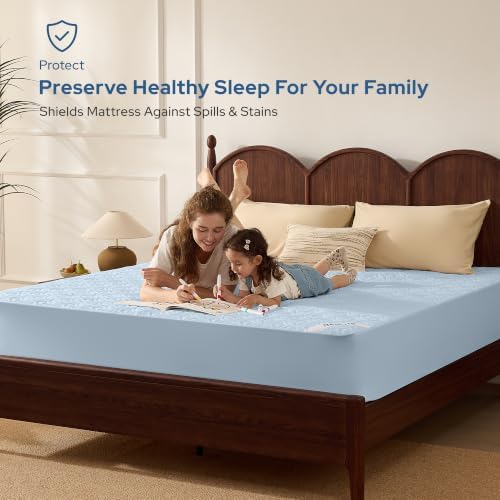 BEDLORE Waterproof Mattress Protector, Queen Size Mattress Pad Noiseless - Image 2