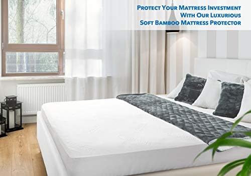 PlushDeluxe Bamboo Waterproof Mattress Protector, King Size, Ultra Soft - Image 6